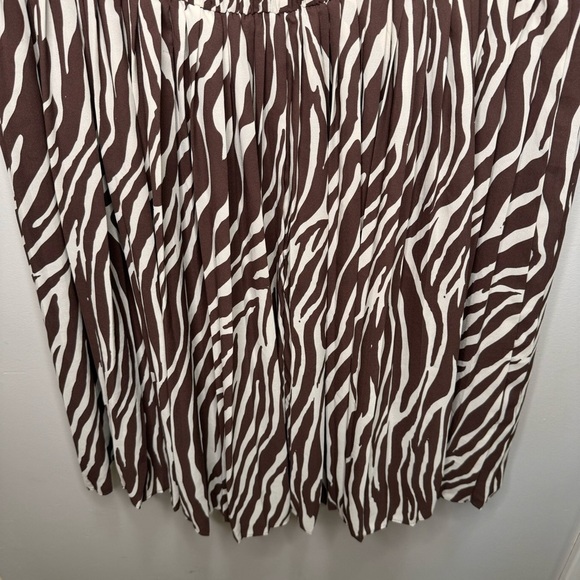 Addition Elle Zebra Animal Print Pleated Sleeveless Midi Dress A-Line Size 24 - Picture 9 of 12